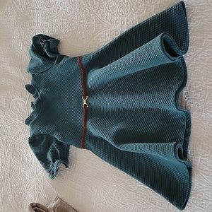 Janie and Jack Quilted Jacquard Puff Sleeve Dress, Size 5